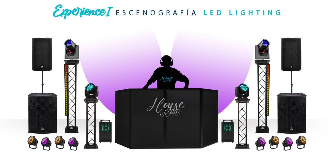 Escenografía fiesta EXPERIENCE I - House route Music 27